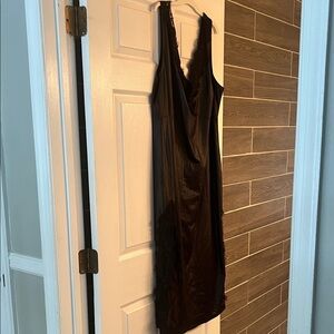 Elegant Black Lace Trim Dress